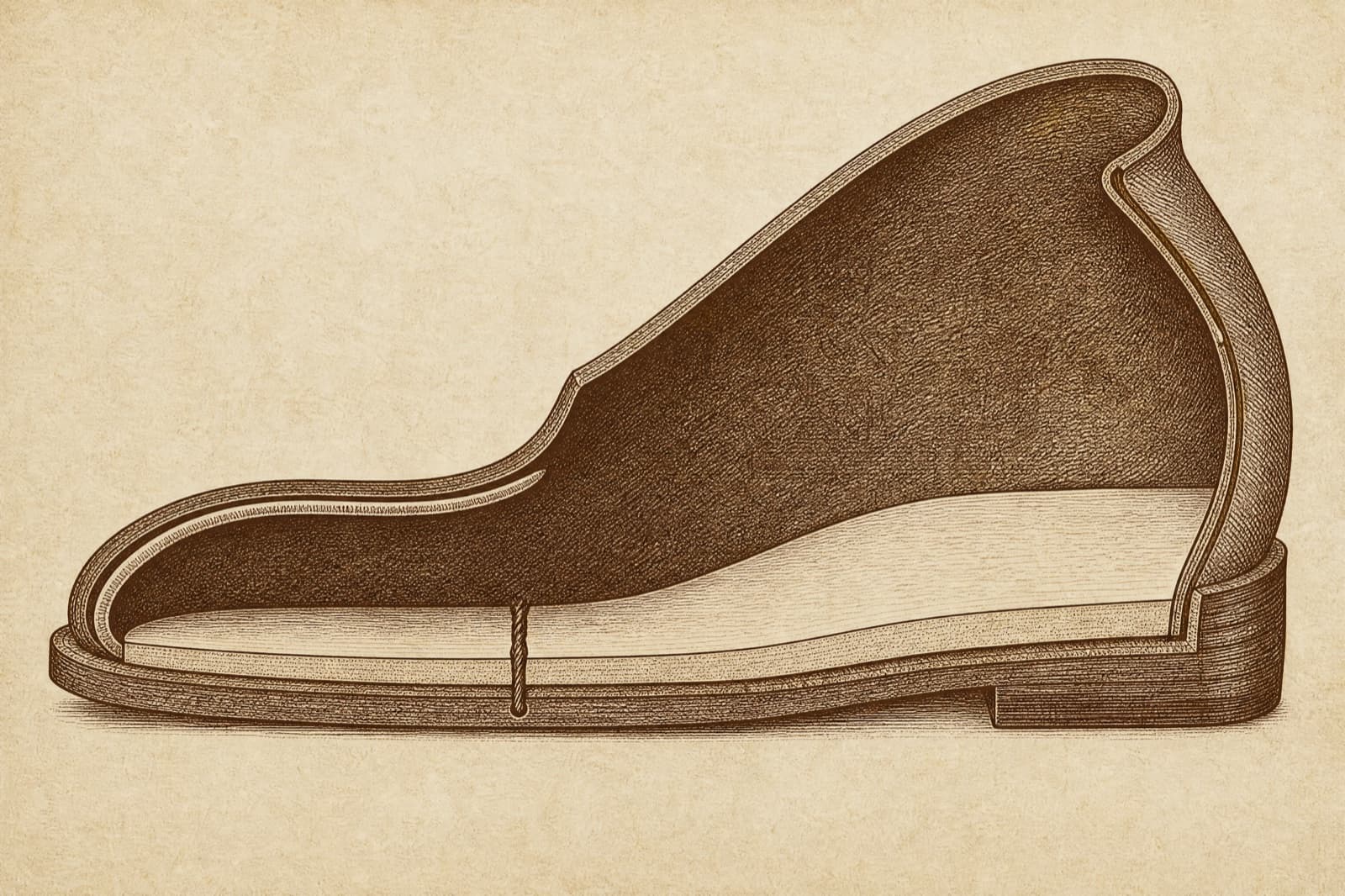 Cutaway of a Blake sole