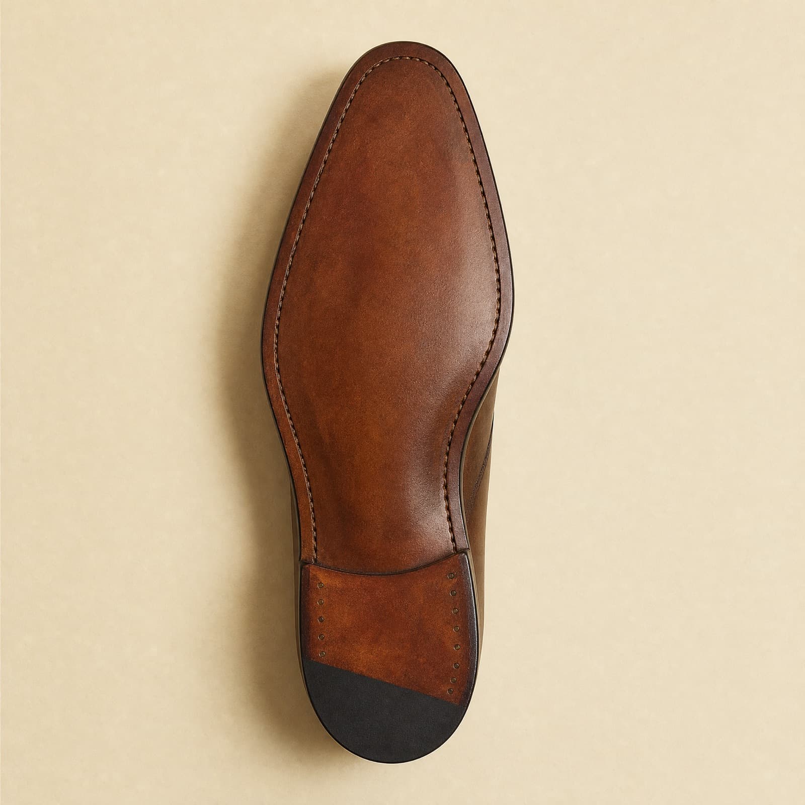 Underside of the blake sole, showing the stitching