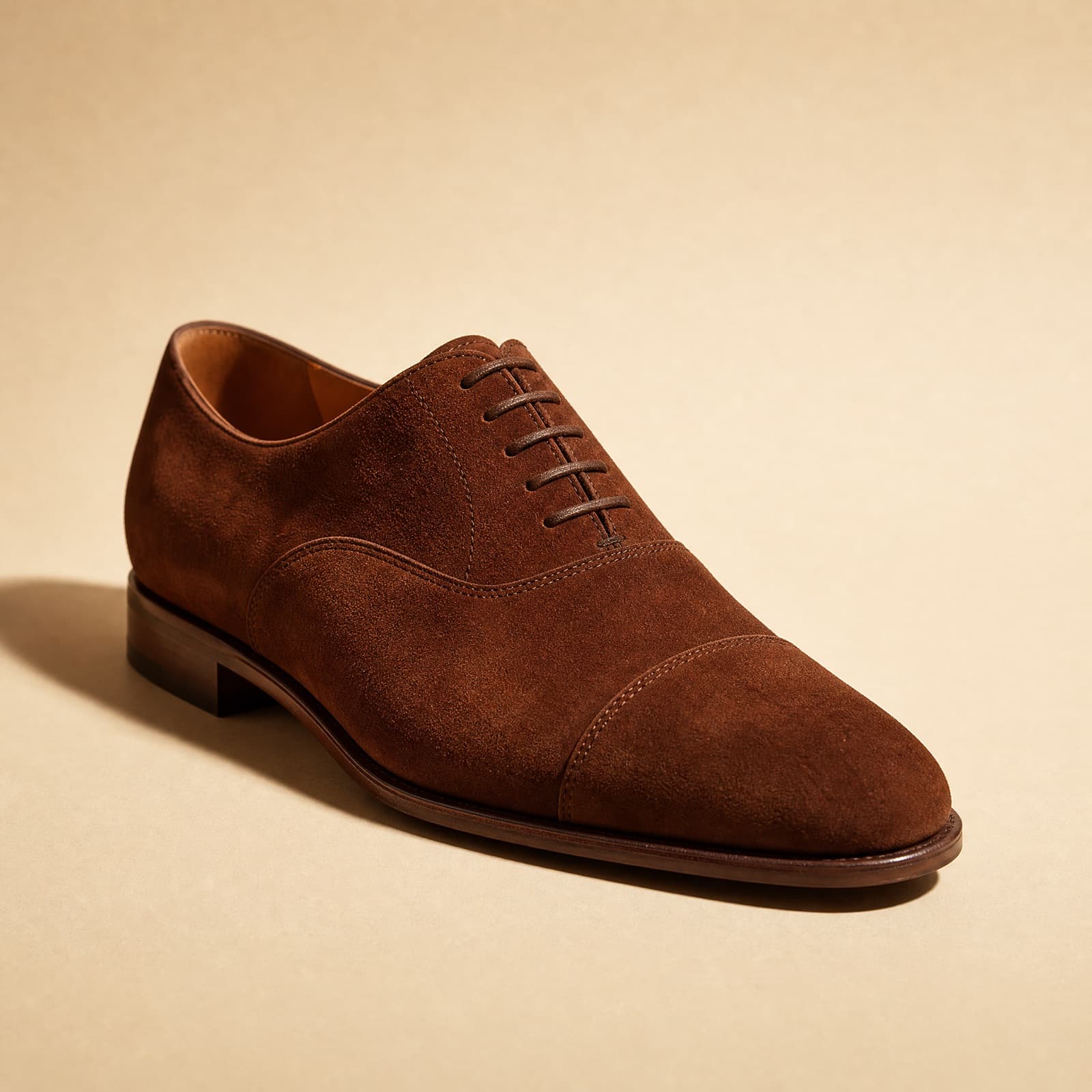 Oxford Suede — Brushed nap on a slim Blake sole.
